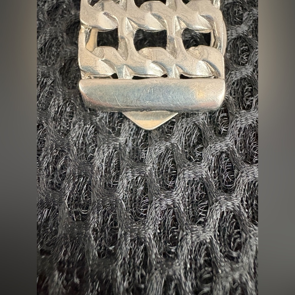 Heritage Silver Lattice Scarf Clip | Timeless Equestrian Aesthetic - Picture 9 of 10